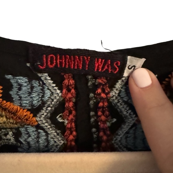 Johnny Was Gerona Black Embroidered Tunic Top - Picture 4 of 5